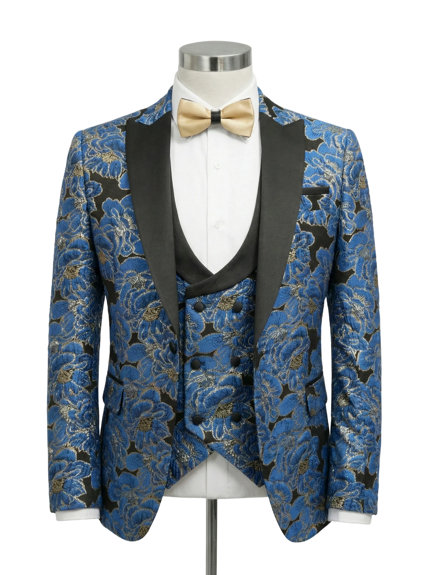 Royal Blue Floral- Slim Fit Tuxedo
