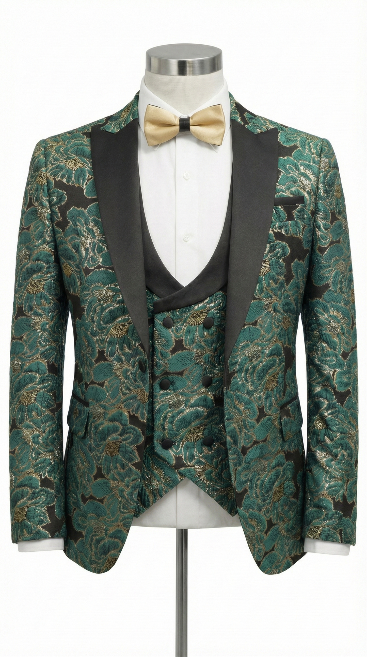 Emerald Green Floral- Slim Fit Tuxedo