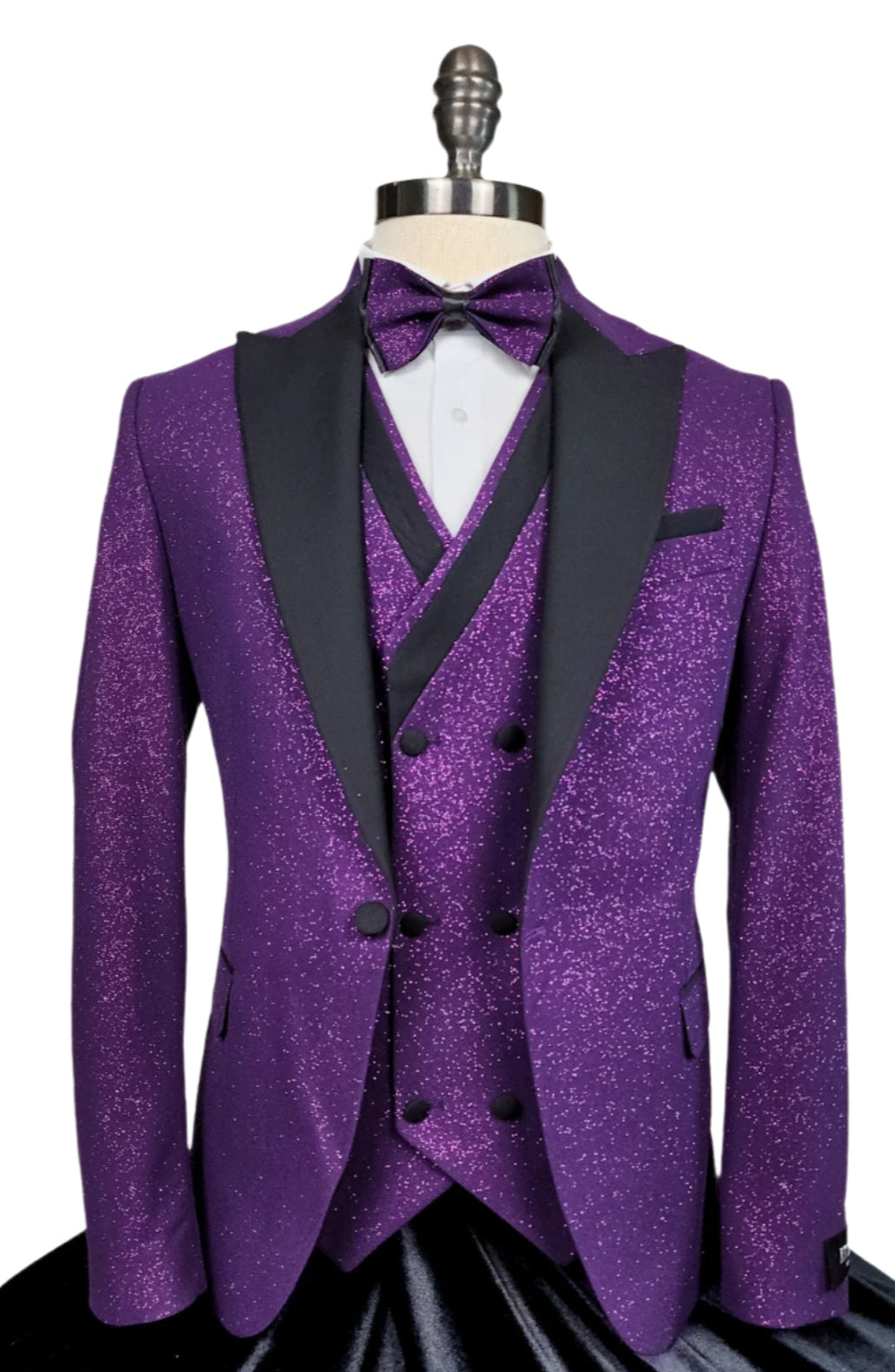 š Regal Purple Glitter Tuxedo