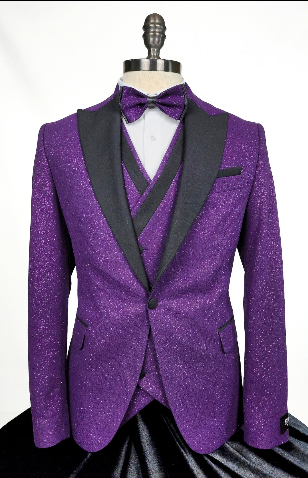 š Regal Purple Glitter Tuxedo