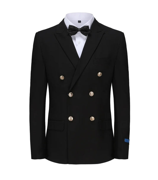 GV Black Double Breasted Suit