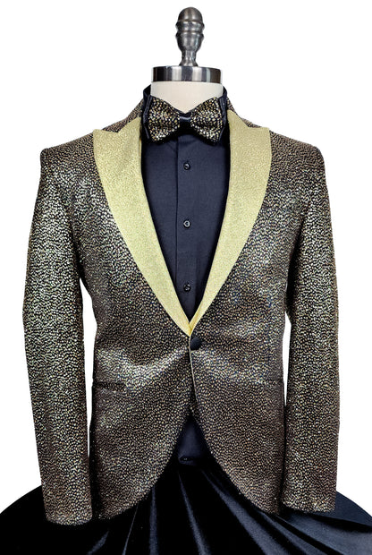 Black & Gold Metallic Tuxedo