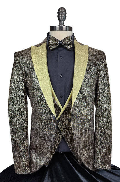 Black & Gold Metallic Tuxedo