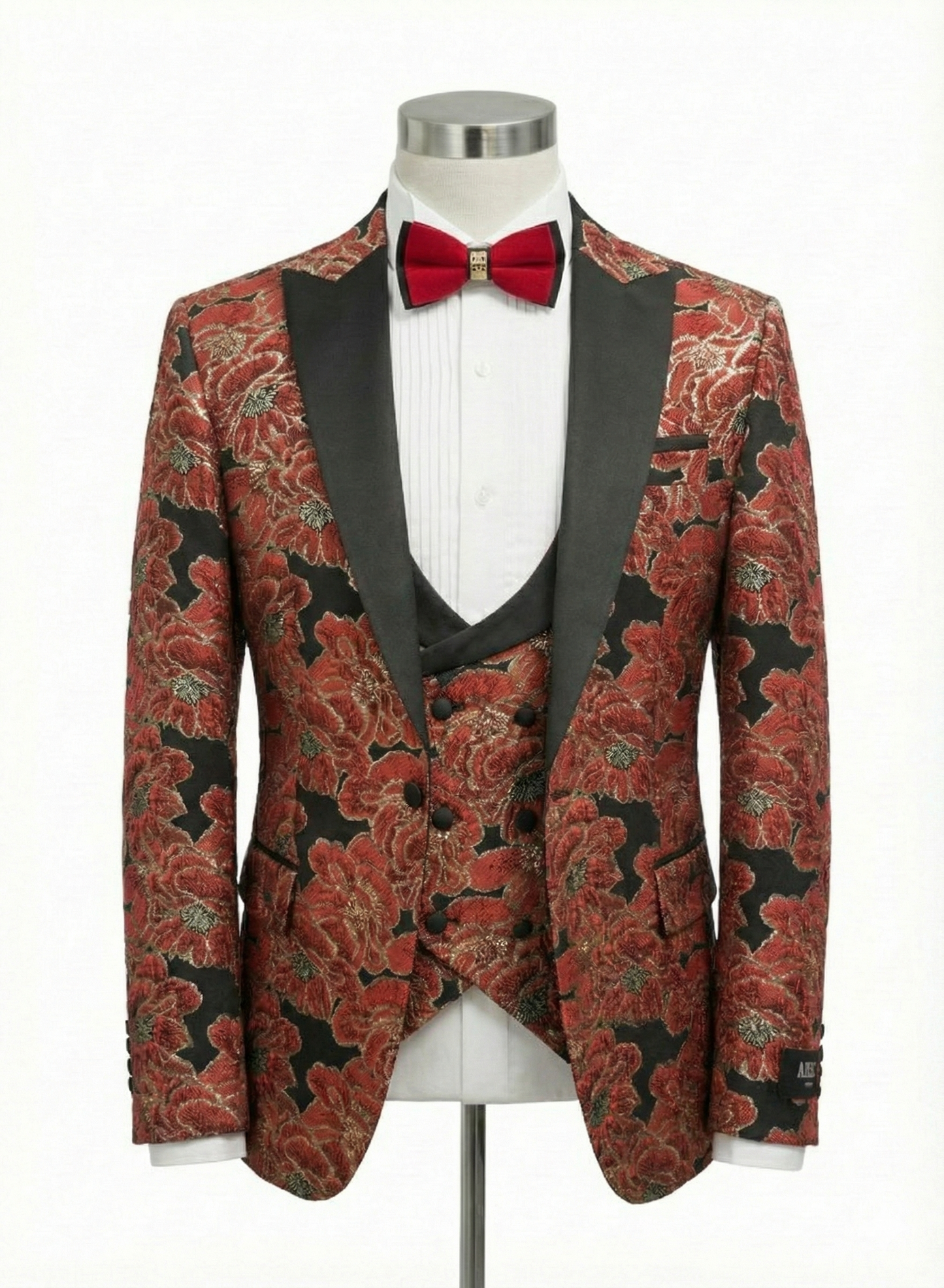 Red Floral- Slim Fit Tuxedo