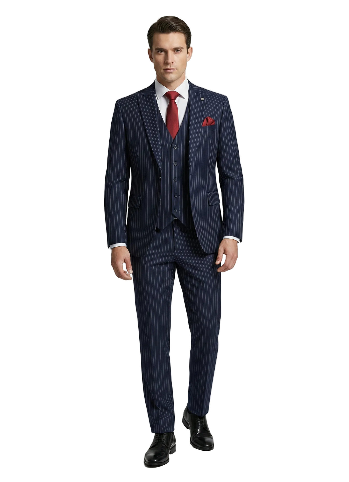 Navy ARZEL Executive Stripe Suit