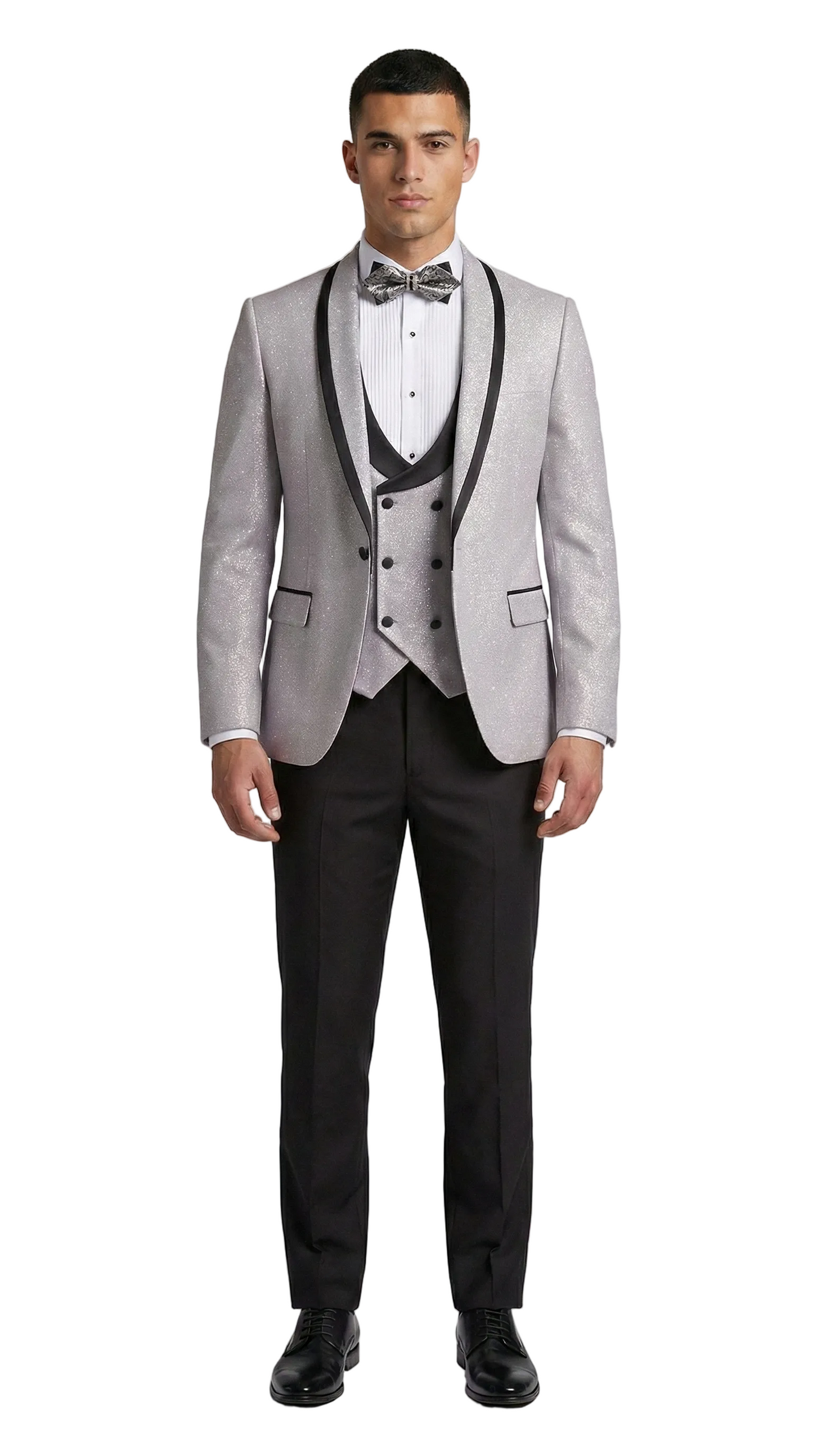 Silver Sparkle- Slim Fit Tuxedo