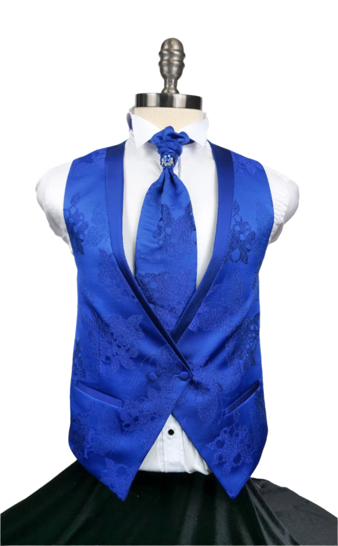 Satin Jacquard Royal Blue Tuxedo – ARZEL
