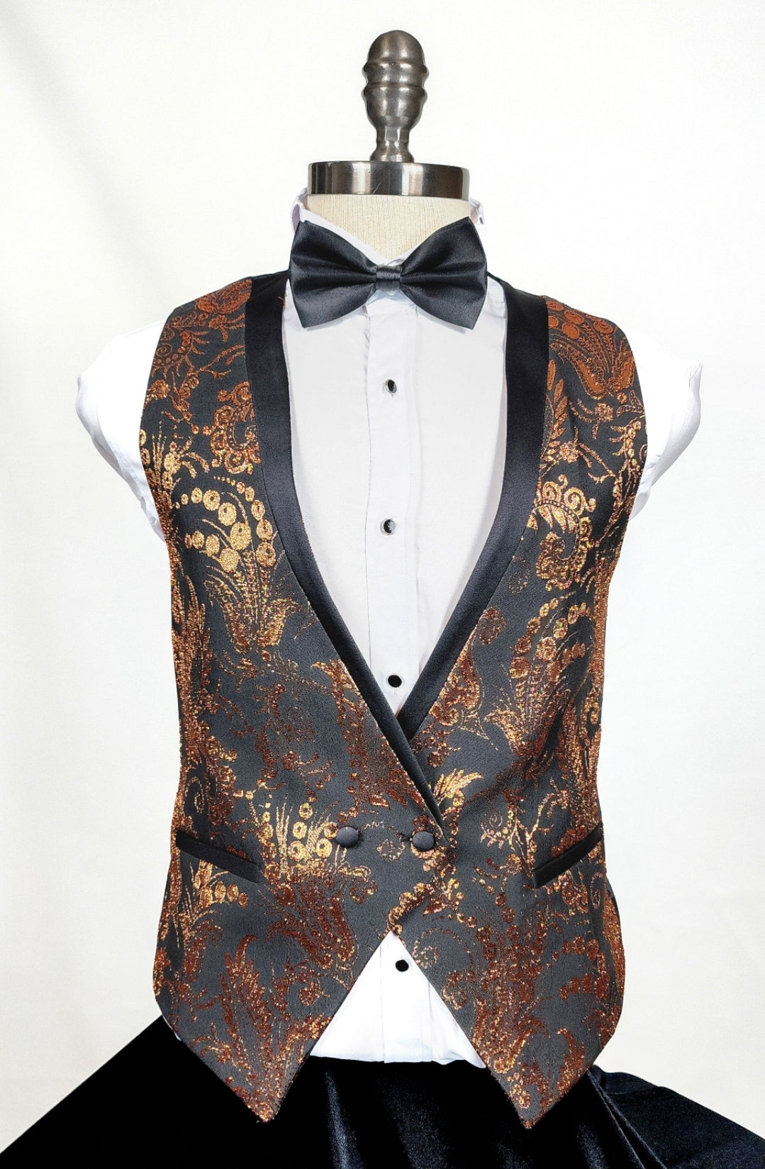 Rust Brocade Tuxedo