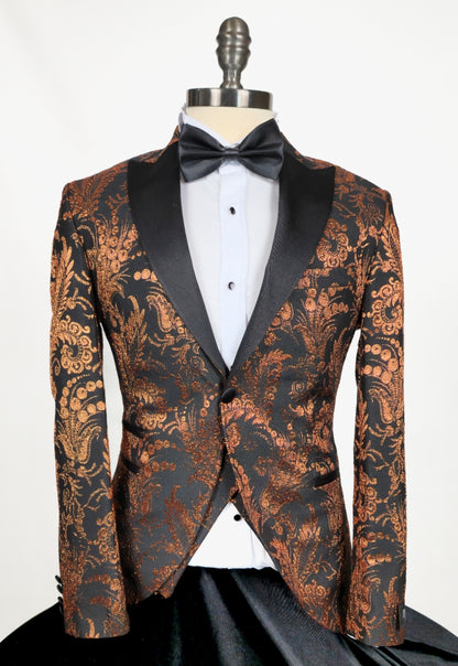 Rust Brocade Tuxedo