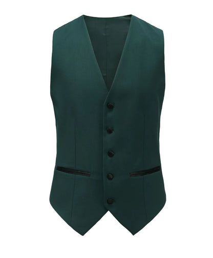 Emerald Green Slim Fit Tuxedo with Black Satin Lapel