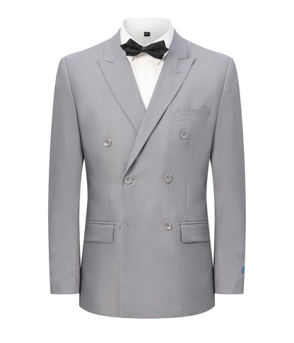 GV Light Grey Double Breast Suit