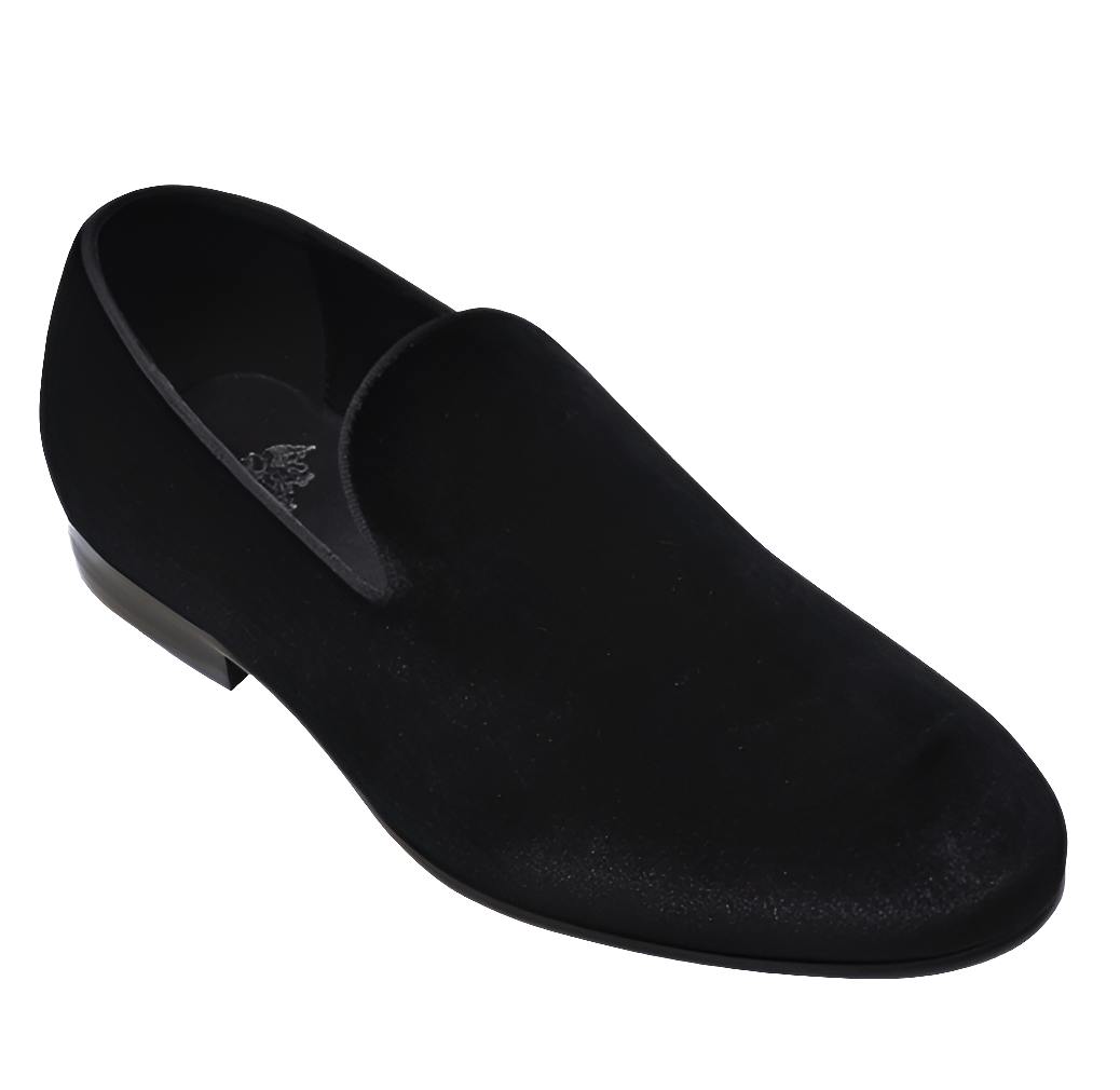 Velvet Smoking Slipper Black