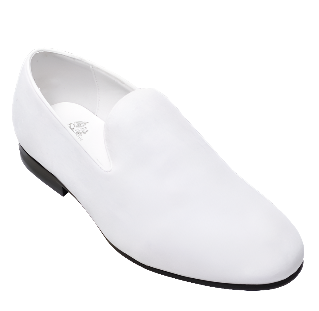 Velvet Smoking Slipper White