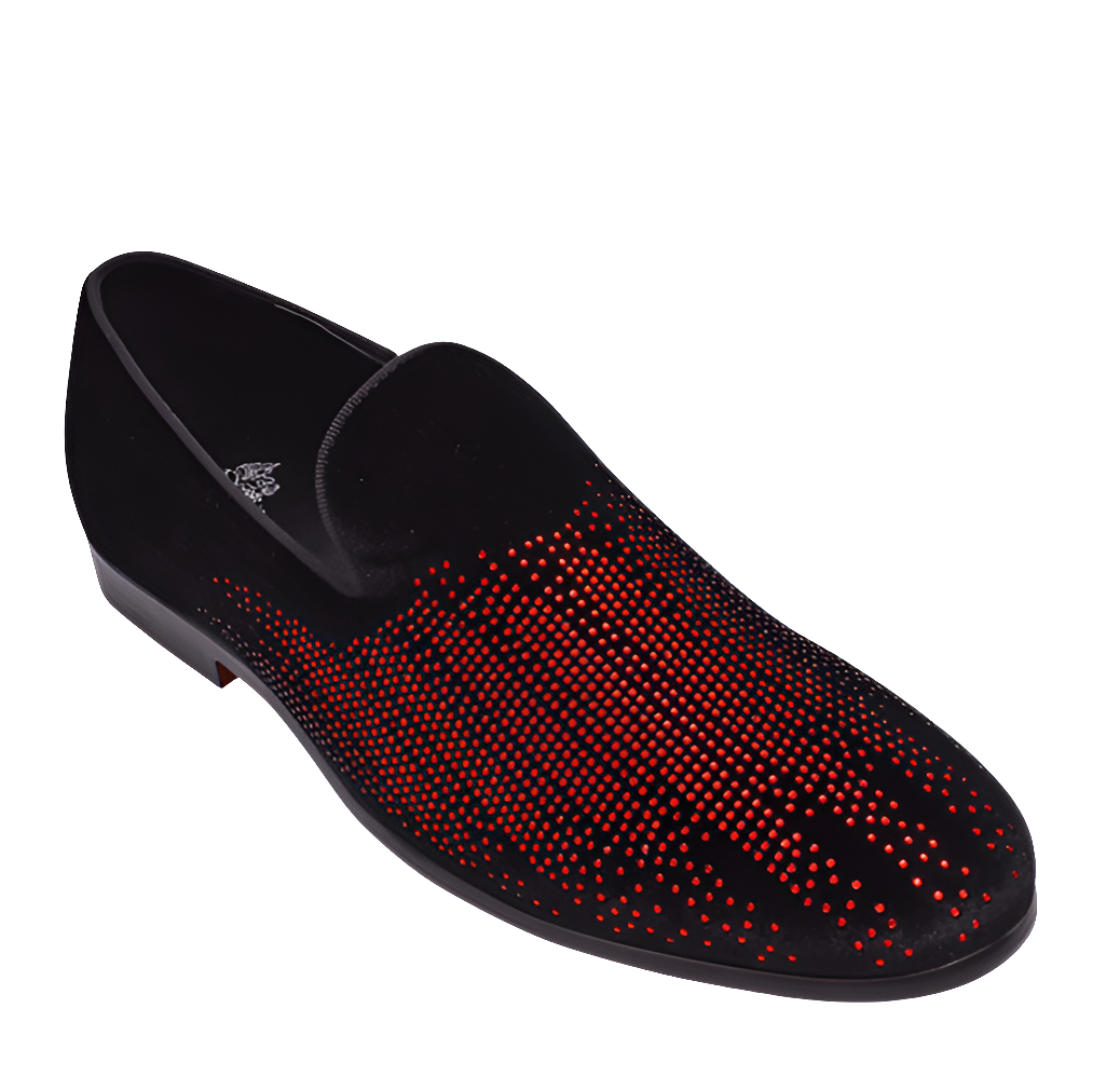 Velvet Beaded Red/Black