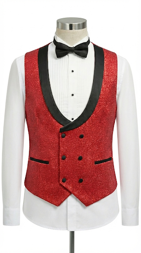 Red Sparkle- Slim Fit Tuxedo