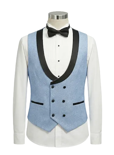 Light Blue Sparkle - Slim Fit Tuxedo